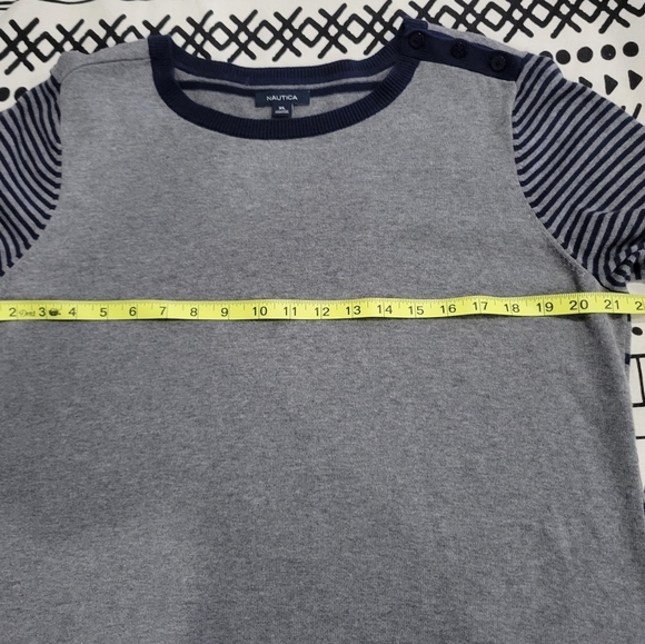 Nautica Women's Gray Navy Blue Striped Long Sleeve Sailing Sweater Size … - Picture 6 of 10